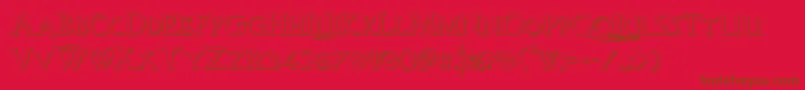 Шрифт Woodgod3D – коричневые шрифты на красном фоне