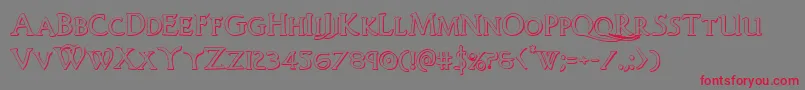 Woodgod3D Font – Red Fonts on Gray Background