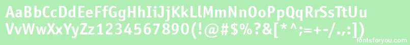OfficinasansgttBold Font – White Fonts on Green Background