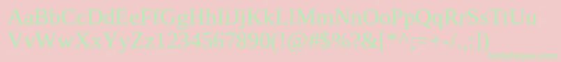 TinosRegular Font – Green Fonts on Pink Background