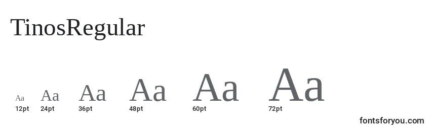 TinosRegular Font Sizes