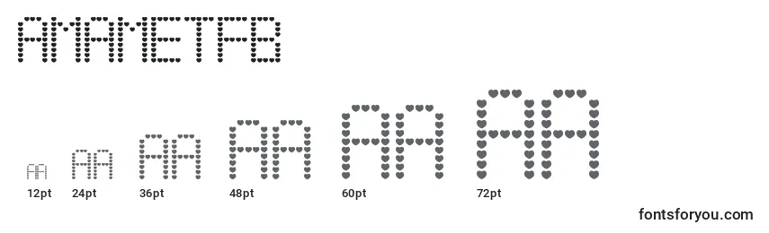 AmameTfb Font Sizes