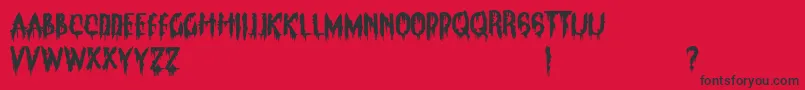 ClarksSummitPanic Font – Black Fonts on Red Background