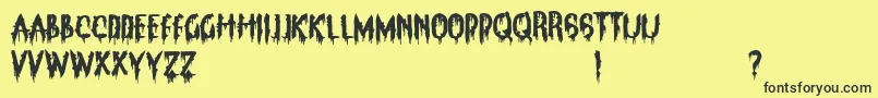 ClarksSummitPanic Font – Black Fonts on Yellow Background