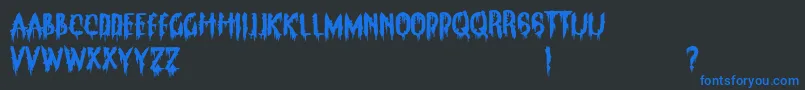 ClarksSummitPanic Font – Blue Fonts on Black Background