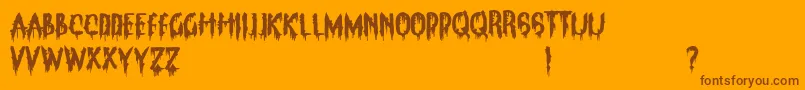 ClarksSummitPanic Font – Brown Fonts on Orange Background