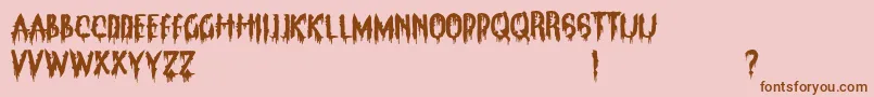 ClarksSummitPanic Font – Brown Fonts on Pink Background