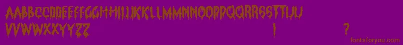 ClarksSummitPanic Font – Brown Fonts on Purple Background