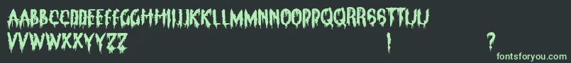 ClarksSummitPanic Font – Green Fonts on Black Background