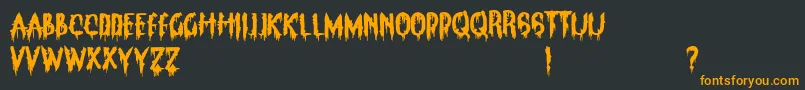 ClarksSummitPanic Font – Orange Fonts on Black Background