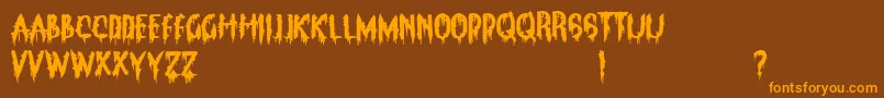 ClarksSummitPanic Font – Orange Fonts on Brown Background