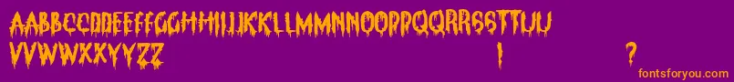 ClarksSummitPanic Font – Orange Fonts on Purple Background