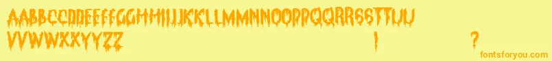 ClarksSummitPanic Font – Orange Fonts on Yellow Background