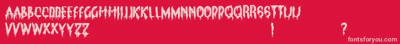 ClarksSummitPanic Font – Pink Fonts on Red Background