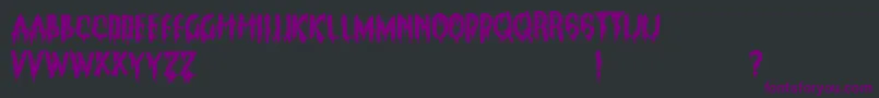 ClarksSummitPanic Font – Purple Fonts on Black Background