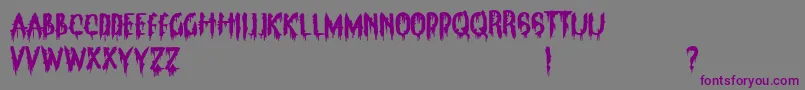 ClarksSummitPanic Font – Purple Fonts on Gray Background