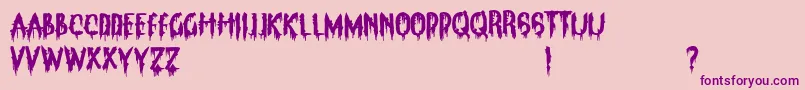 ClarksSummitPanic Font – Purple Fonts on Pink Background