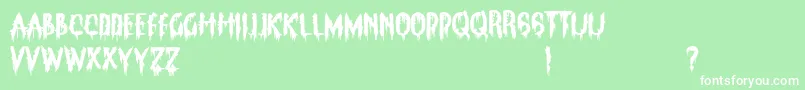 ClarksSummitPanic Font – White Fonts on Green Background