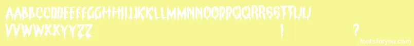 ClarksSummitPanic Font – White Fonts on Yellow Background