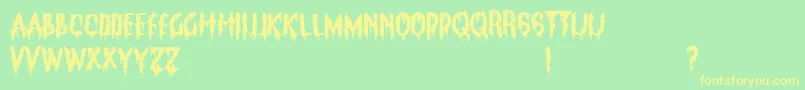 ClarksSummitPanic Font – Yellow Fonts on Green Background