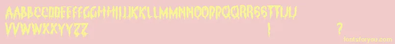 ClarksSummitPanic Font – Yellow Fonts on Pink Background