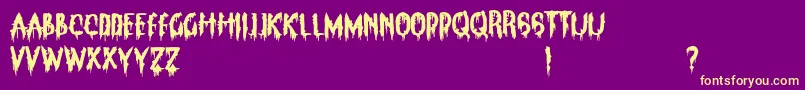 ClarksSummitPanic Font – Yellow Fonts on Purple Background