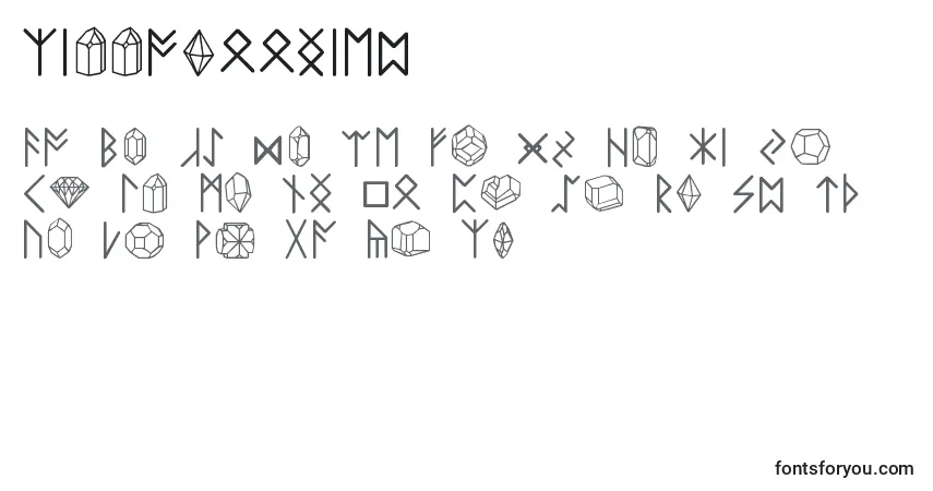 Шрифт Zillaroonies – алфавит, цифры, специальные символы