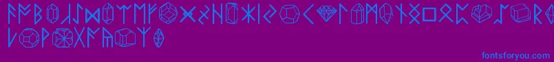 Zillaroonies Font – Blue Fonts on Purple Background