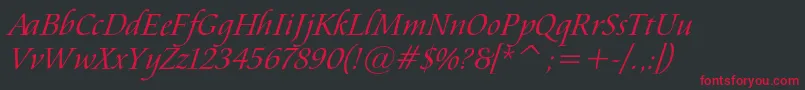 Aramisi Font – Red Fonts on Black Background