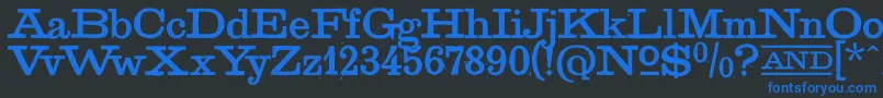 GoldenAgeRegular Font – Blue Fonts on Black Background