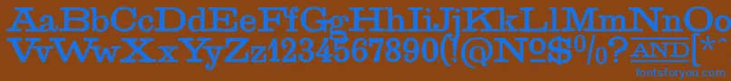 GoldenAgeRegular Font – Blue Fonts on Brown Background