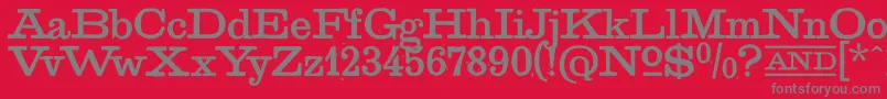 GoldenAgeRegular Font – Gray Fonts on Red Background