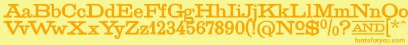 GoldenAgeRegular Font – Orange Fonts on Yellow Background