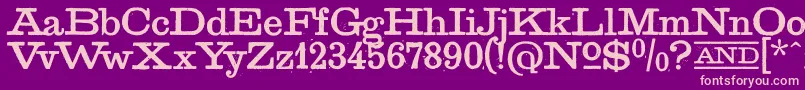 GoldenAgeRegular Font – Pink Fonts on Purple Background