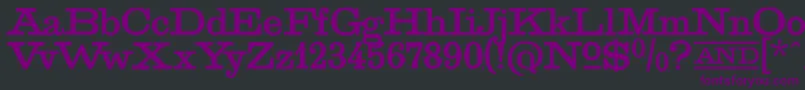 Czcionka GoldenAgeRegular – fioletowe czcionki na czarnym tle