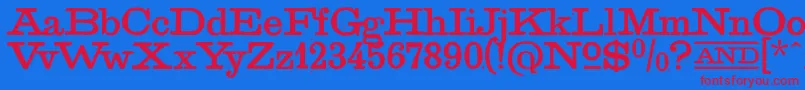 GoldenAgeRegular Font – Red Fonts on Blue Background