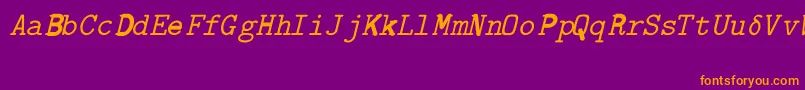 Шрифт CmTexExtandedRegular – оранжевые шрифты на фиолетовом фоне
