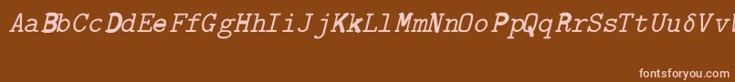 フォントCmTexExtandedRegular – 茶色の背景にピンクのフォント