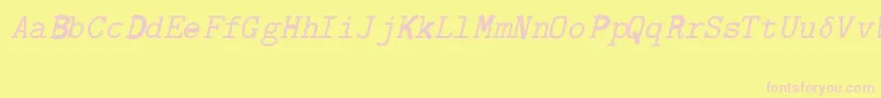 CmTexExtandedRegular Font – Pink Fonts on Yellow Background