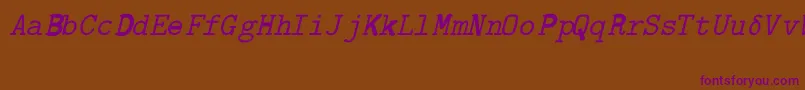 CmTexExtandedRegular Font – Purple Fonts on Brown Background