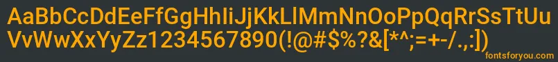 Dronetrackeroutital Font – Orange Fonts on Black Background