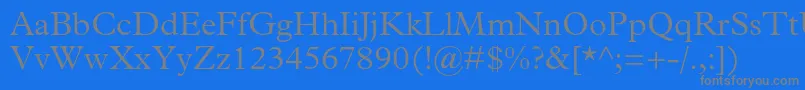 Weitere Informationen zur PlantinstdLight-Schriftart PlantinstdLight-Schriftart – Graue Schriften auf blauem Hintergrund