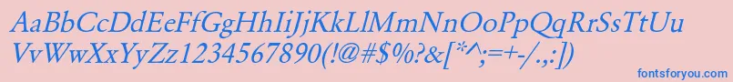 Inez Font – Blue Fonts on Pink Background