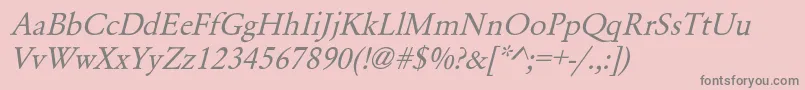 Inez Font – Gray Fonts on Pink Background