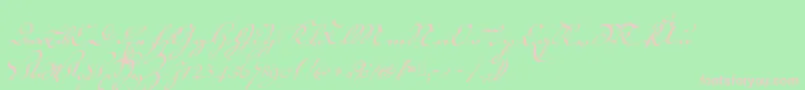 18thctrkurstart Font – Pink Fonts on Green Background