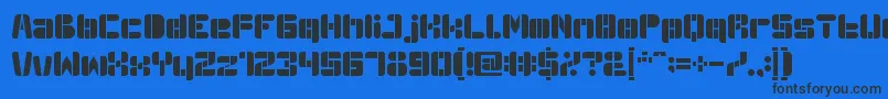 AutoBots Font – Black Fonts on Blue Background
