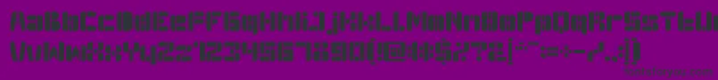 AutoBots-Schriftart – Schwarze Schriften auf violettem Hintergrund