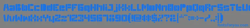 AutoBots-Schriftart – Blaue Schriften auf grauem Hintergrund