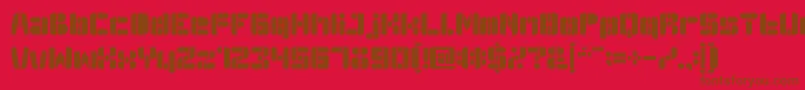 AutoBots Font – Brown Fonts on Red Background