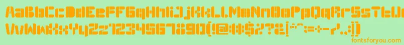 AutoBots Font – Orange Fonts on Green Background